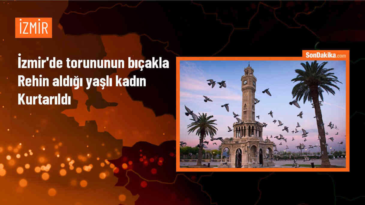 İzmir\'de torununun bıçakla yaraladığı yaşlı kadın polislerin müdahalesiyle kurtarıldı