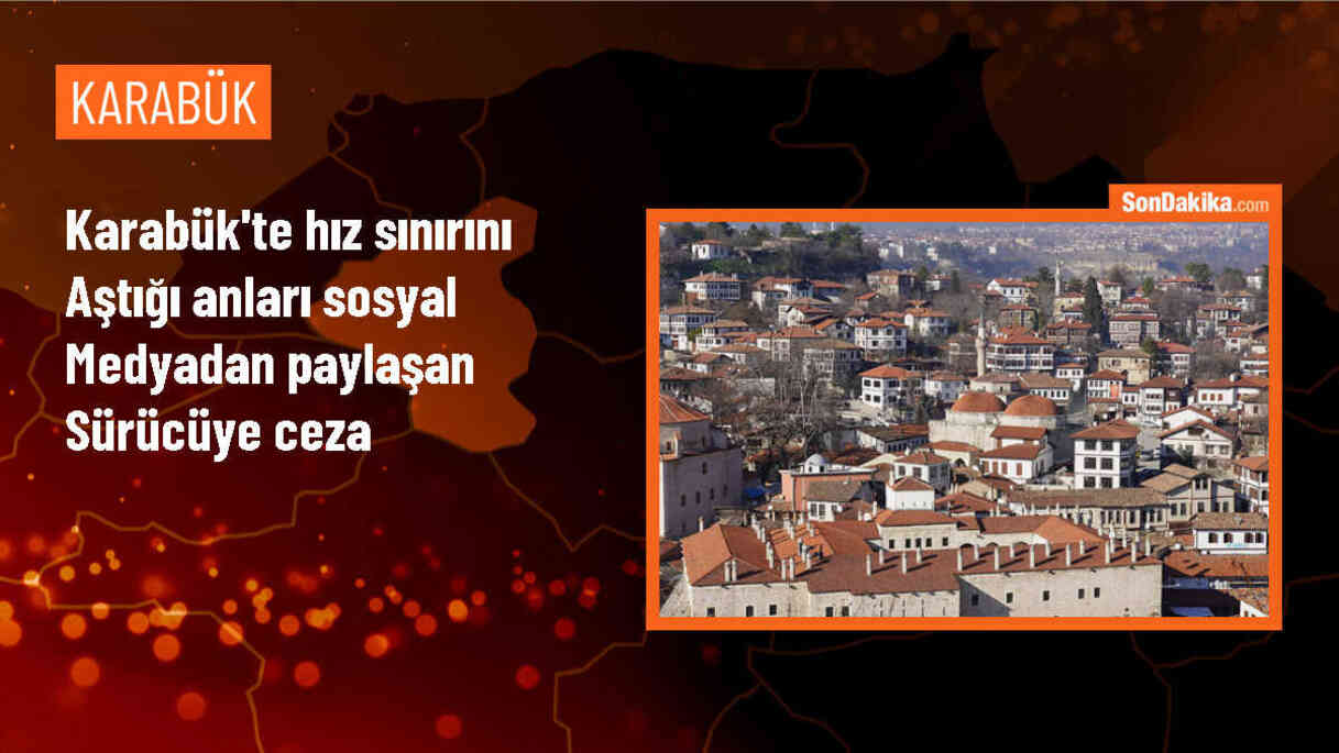 Karabük\'te Hız Sınırını Aşan Motosiklet Sürücüsüne Para Cezası