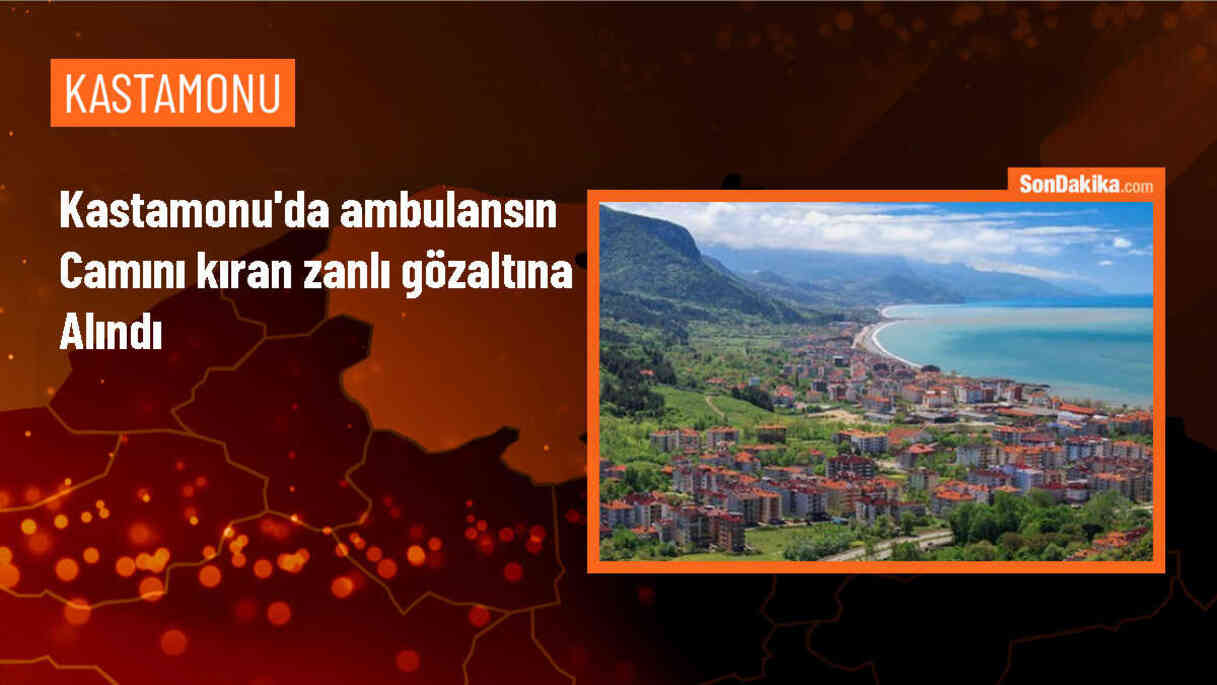 Kastamonu\'da Ambulansın Camını Kıran Şüpheli Gözaltına Alındı