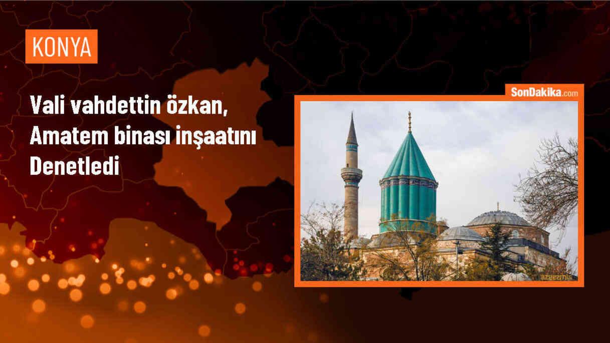 Konya Valisi Vahdettin Özkan, AMATEM binası inşaatında incelemelerde bulundu