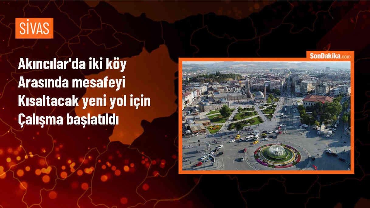 Sivas\'ın Akıncılar ilçesinde yeni yol çalışmaları başladı