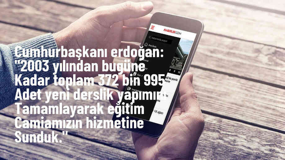 Cumhurbaşkanı Erdoğan: Eğitim camiasına 2003\'ten bugüne kadar 372 bin 995 yeni derslik kazandırdık