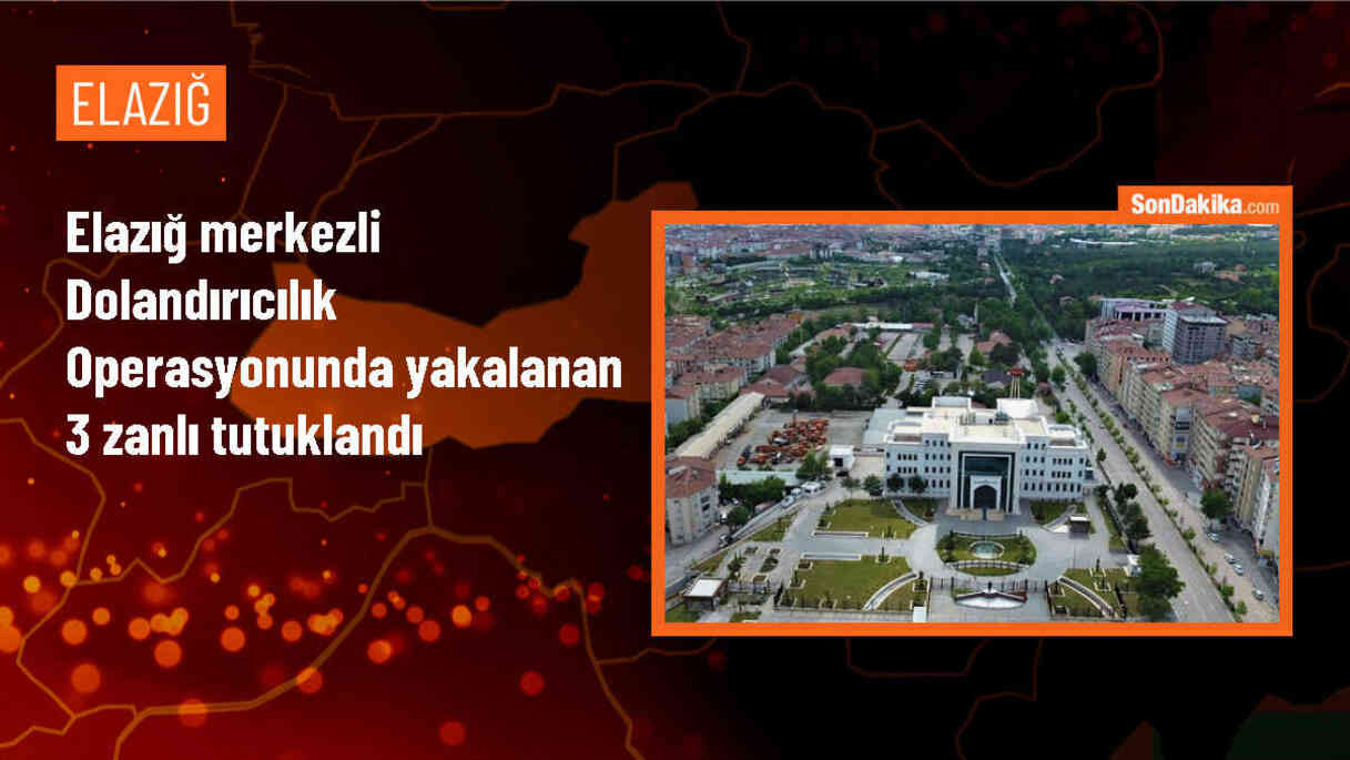 Elazığ\'da düzenlenen dolandırıcılık operasyonunda 3 şüpheli tutuklandı