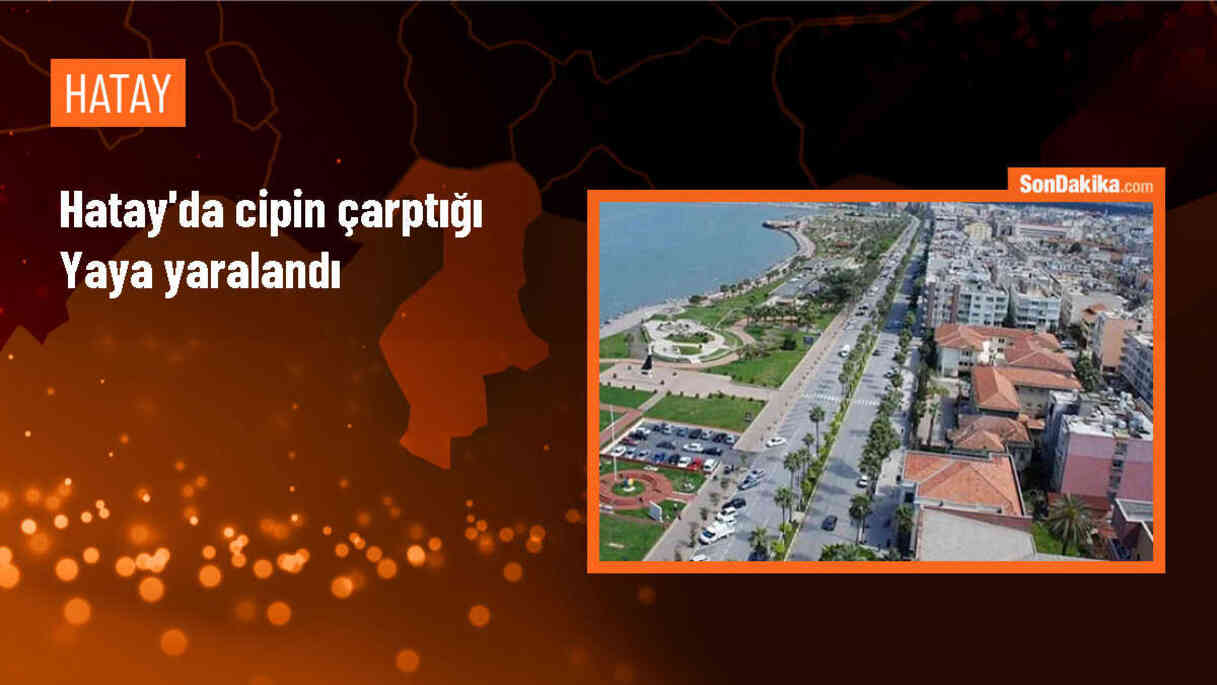 İskenderun\'da cipin çarptığı yaya yaralandı