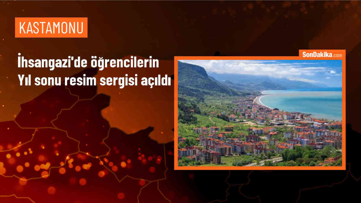 Kastamonu İhsangazi\'de Öğrencilerin Resim Sergisi Açıldı