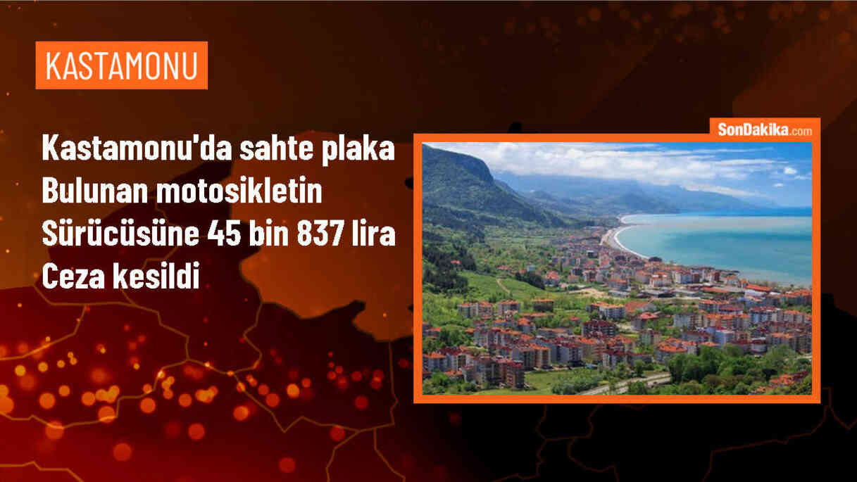 Kastamonu\'da Sahte Plakalı Motosiklete Yüksek Cezalar