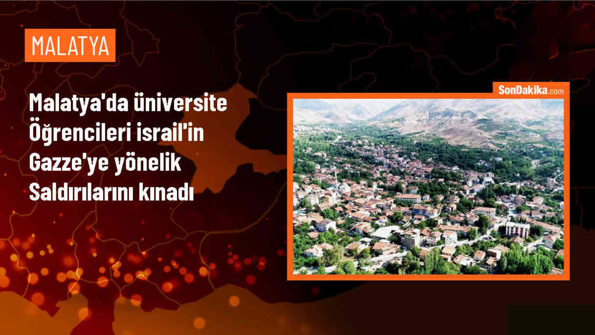 Malatya Turgut Özal Üniversitesi Öğrencileri İsrail\'in Gazze\'ye Saldırılarını Protesto Etti