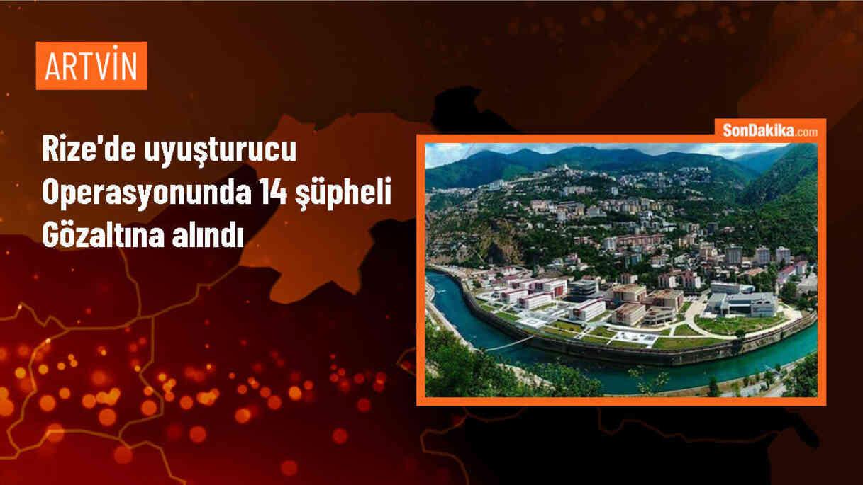 Rize\'de Uyuşturucu Operasyonunda 14 Şüpheli Yakalandı