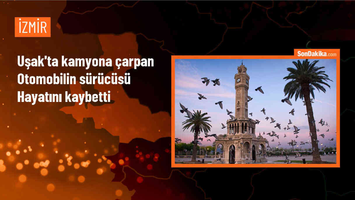 Uşak\'ta Kamyona Arkadan Çarpan Otomobilin Sürücüsü Yaşamını Yitirdi