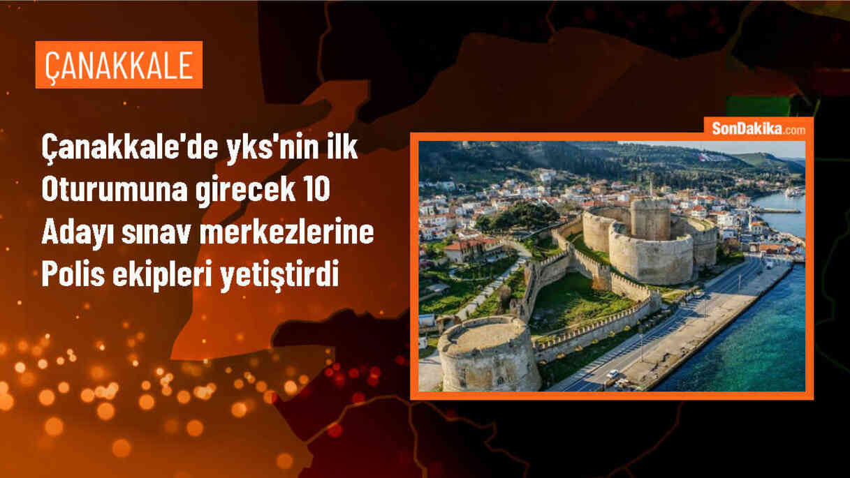 Çanakkale\'de Polisler, Sınava Geç Kalmak Üzere Olan Adaylara Yardımcı Oldu