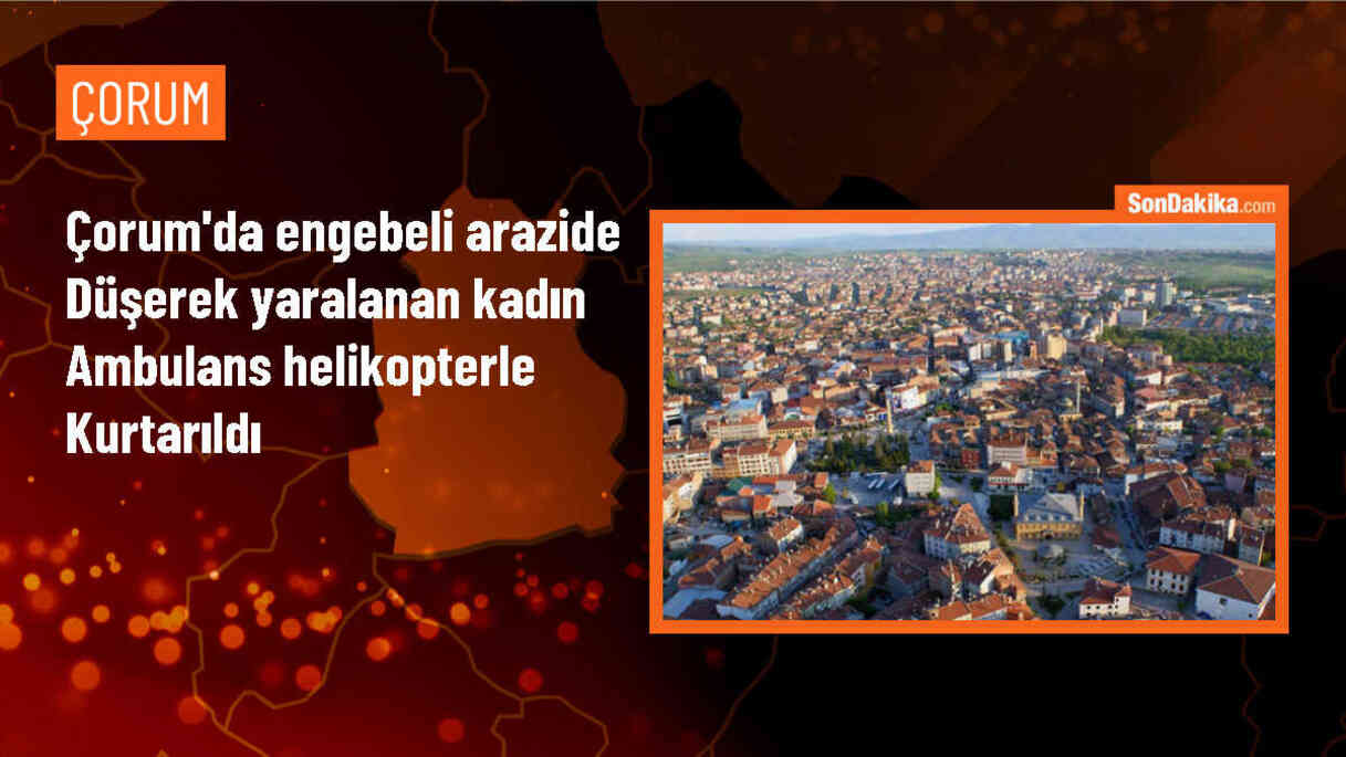 Çorum\'da mantar toplarken düşen kadın helikopterle hastaneye kaldırıldı