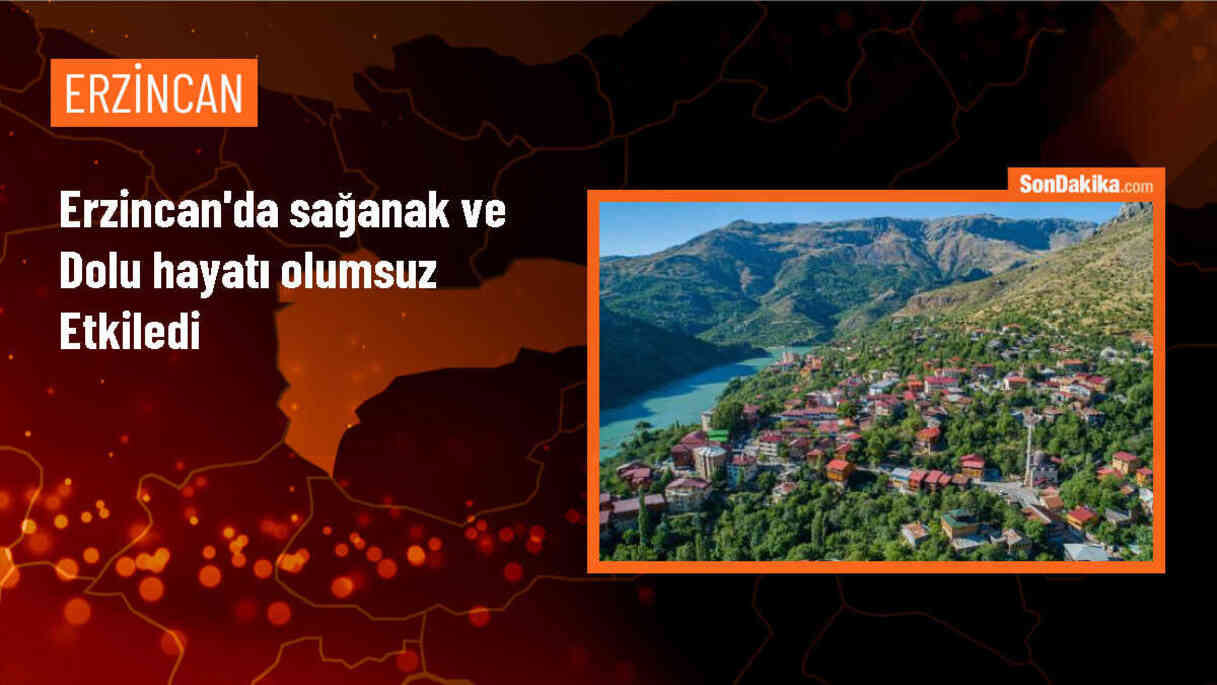 Erzincan\'da Sağanak ve Dolu: Evler Su Bastı, Trafikte Aksamalar Yaşandı