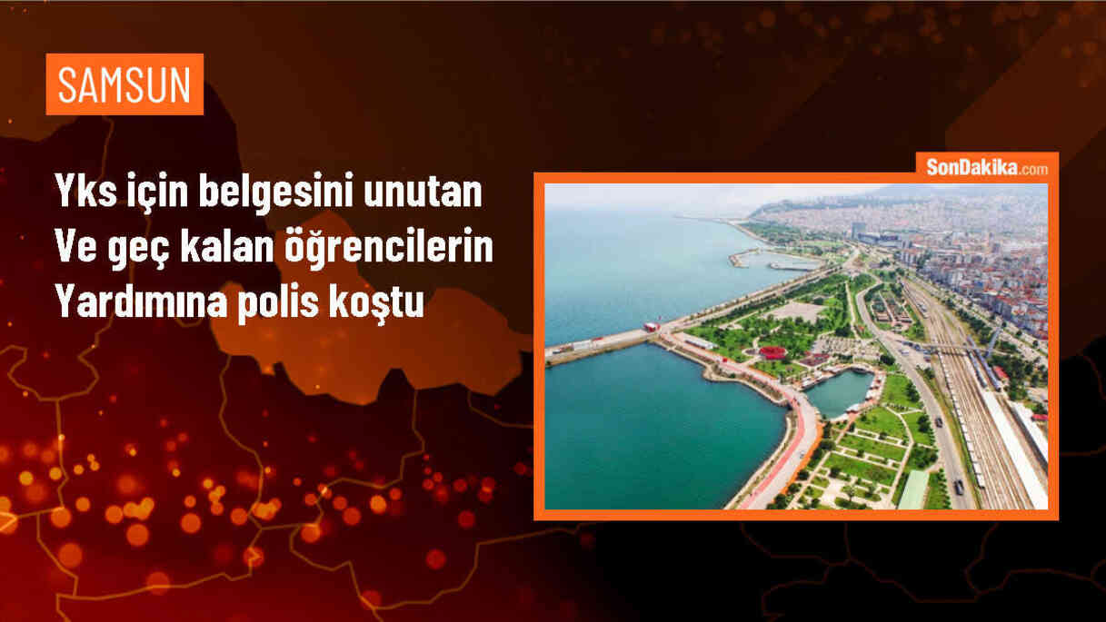 Samsun\'da Sınava Geç Kalan Öğrencilere Polis Yardımı
