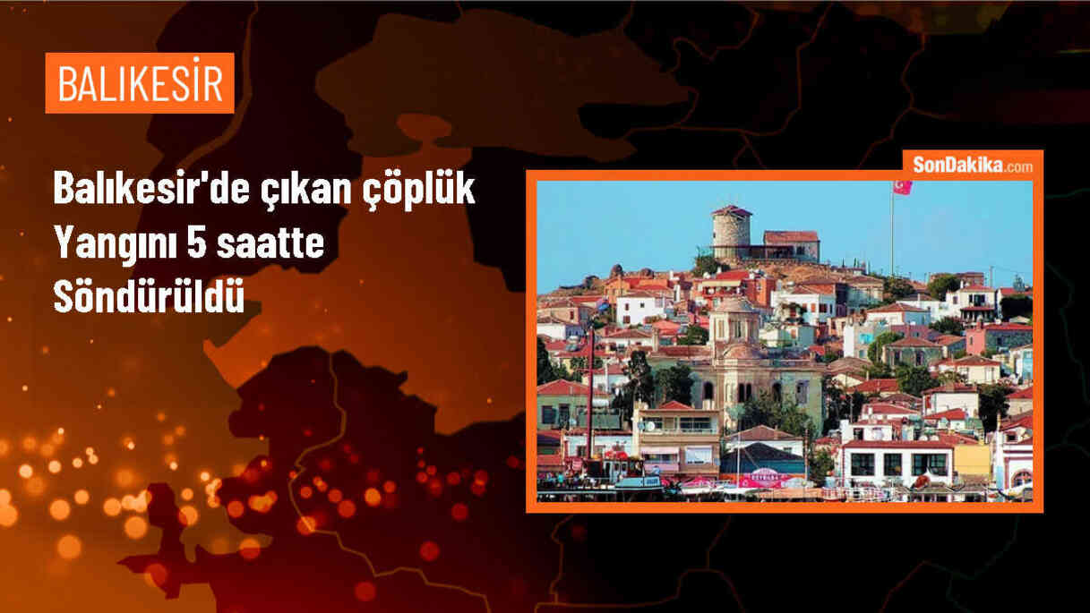 Balıkesir\'in Burhaniye ilçesinde çöplük alanda çıkan yangın söndürüldü