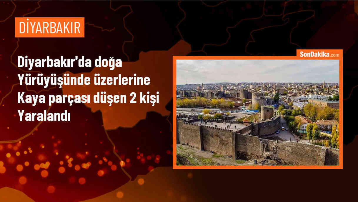 Diyarbakır\'da doğa yürüyüşünde kaya parçası düşmesi: 2 yaralı