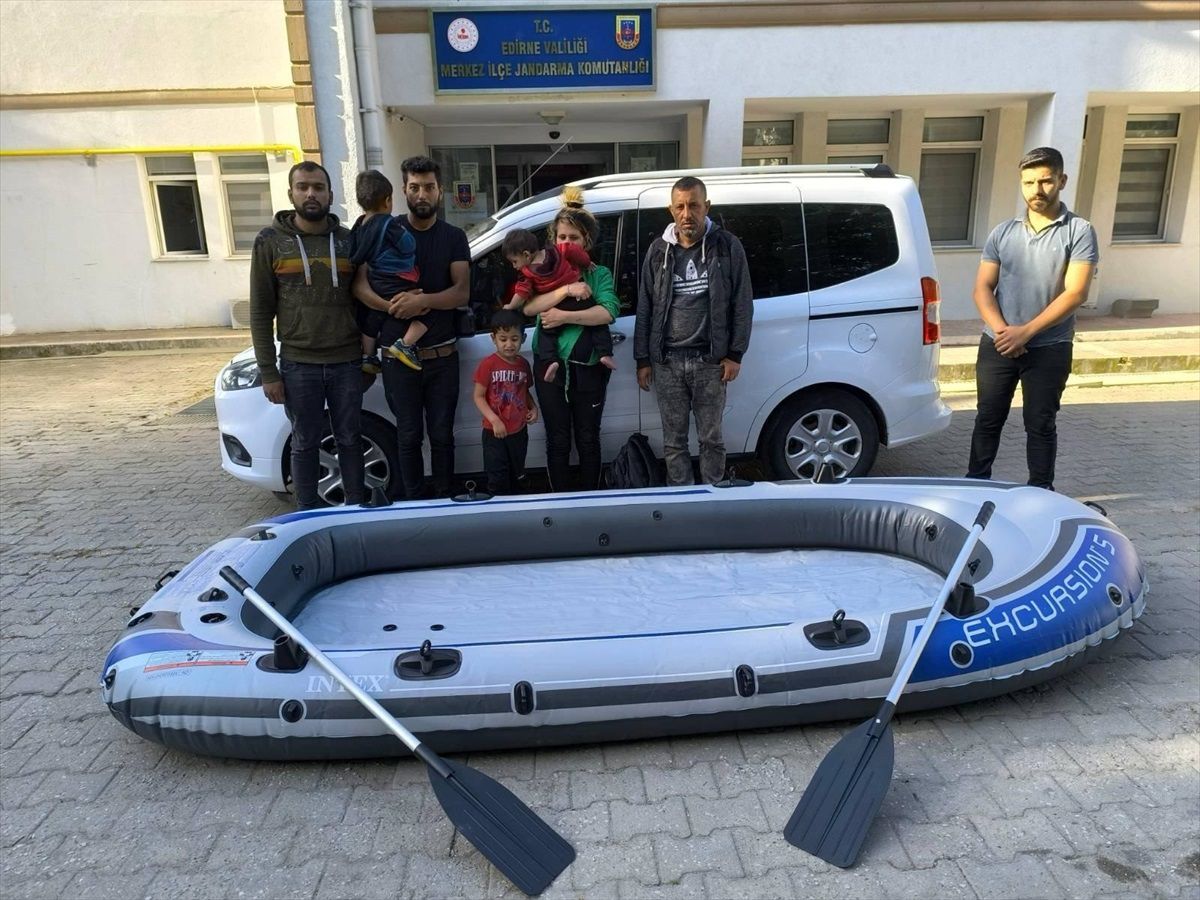 Edirne\'de 7 düzensiz göçmen yakalandı