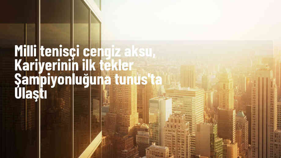 Cengiz Aksu Tunus\'ta Tenis Turnuvası\'nda Şampiyon Oldu