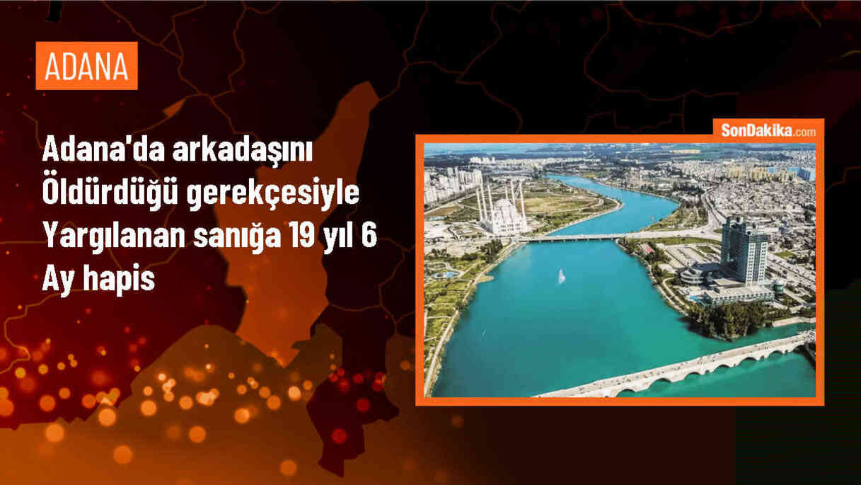 Adana\'da arkadaşını öldüren sanığa 19 yıl 6 ay hapis cezası