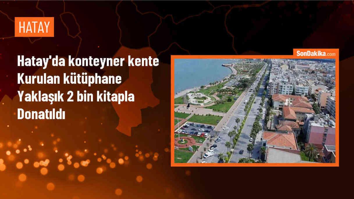 İskenderun\'da depremzedelere prefabrik kütüphane
