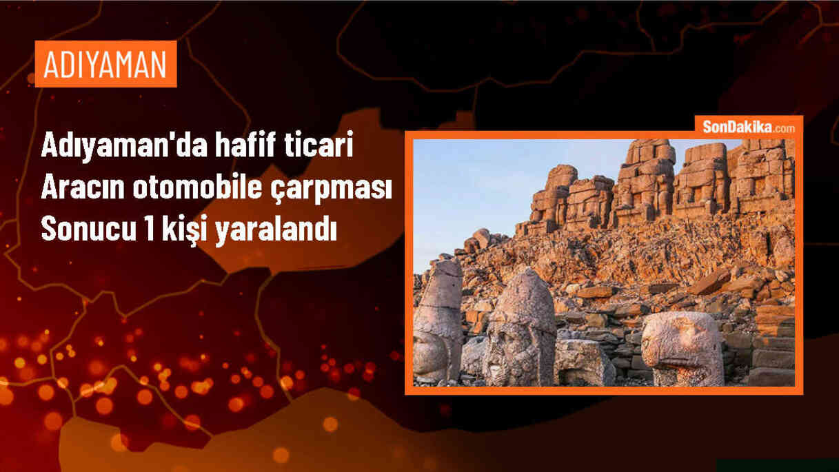 Adıyaman\'da park halindeki otomobile çarpan araç sürücüsü yaralandı