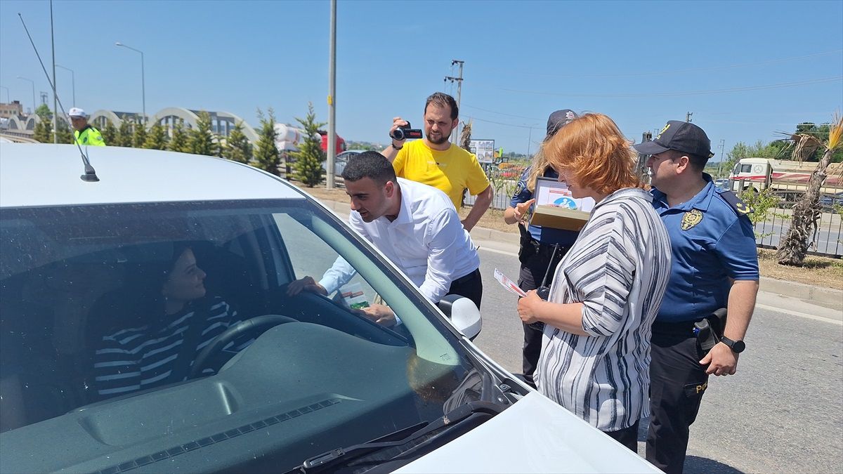 Samsun\'un Bafra ilçesinde trafik kuralları uygulaması yapıldı
