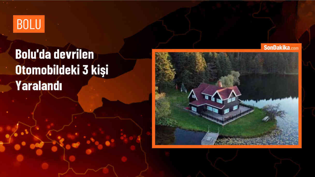 Bolu\'da devrilen otomobildeki 3 kişi yaralandı