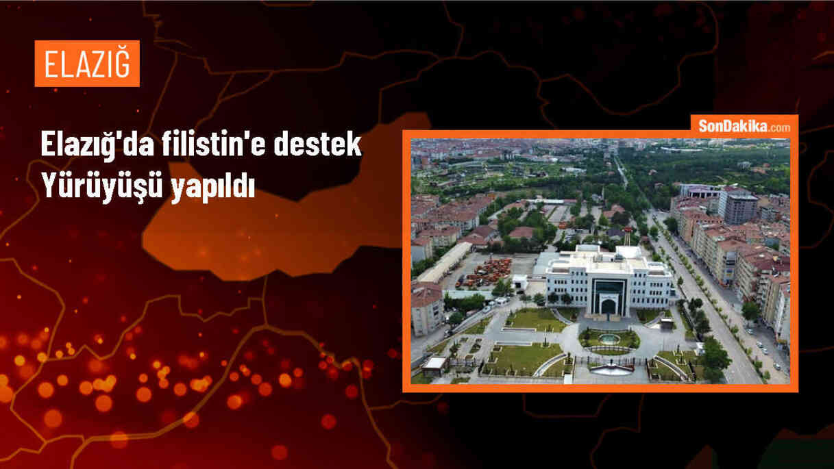 Elazığ\'da İsrail saldırılarını protesto etmek için \'Aksa\'ya gece yürüyüşü\' düzenlendi