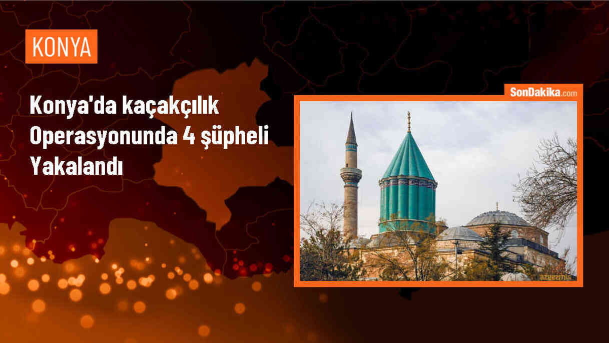 Konya\'da Gümrük Kaçağı Araç ve Sahte Plaka Ticareti Yapan 4 Şüpheli Gözaltına Alındı