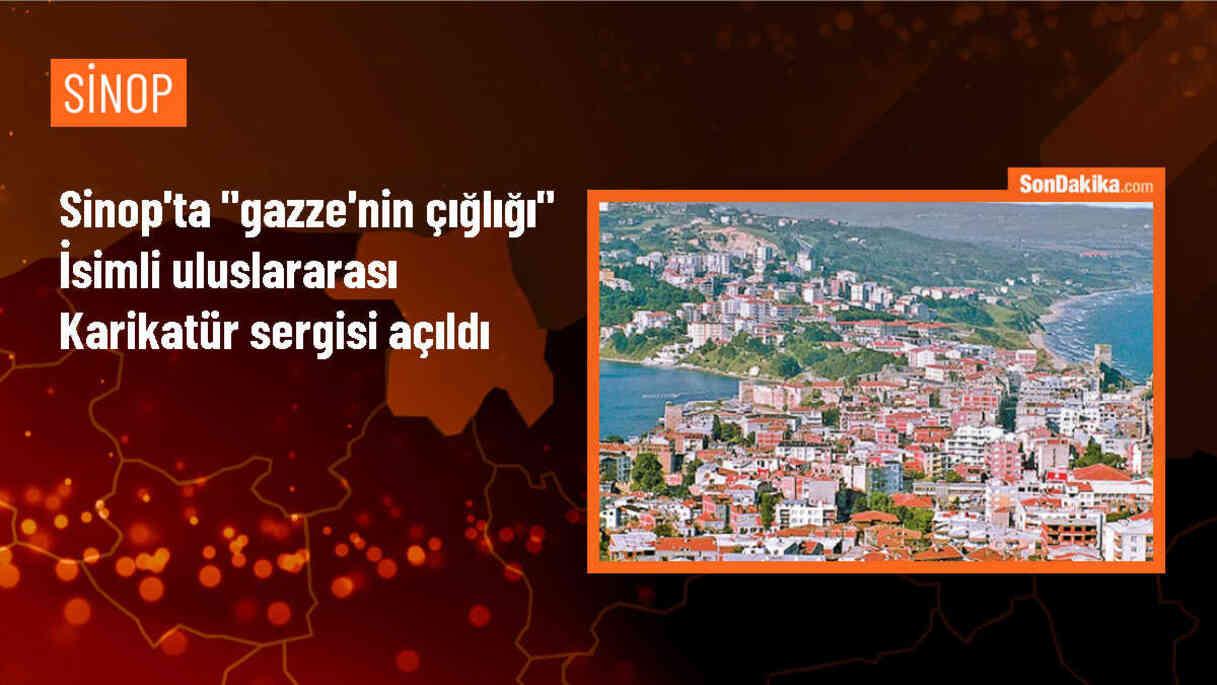 Sinop\'ta \'Gazze\'nin Çığlığı\' isimli karikatür sergisi düzenlendi