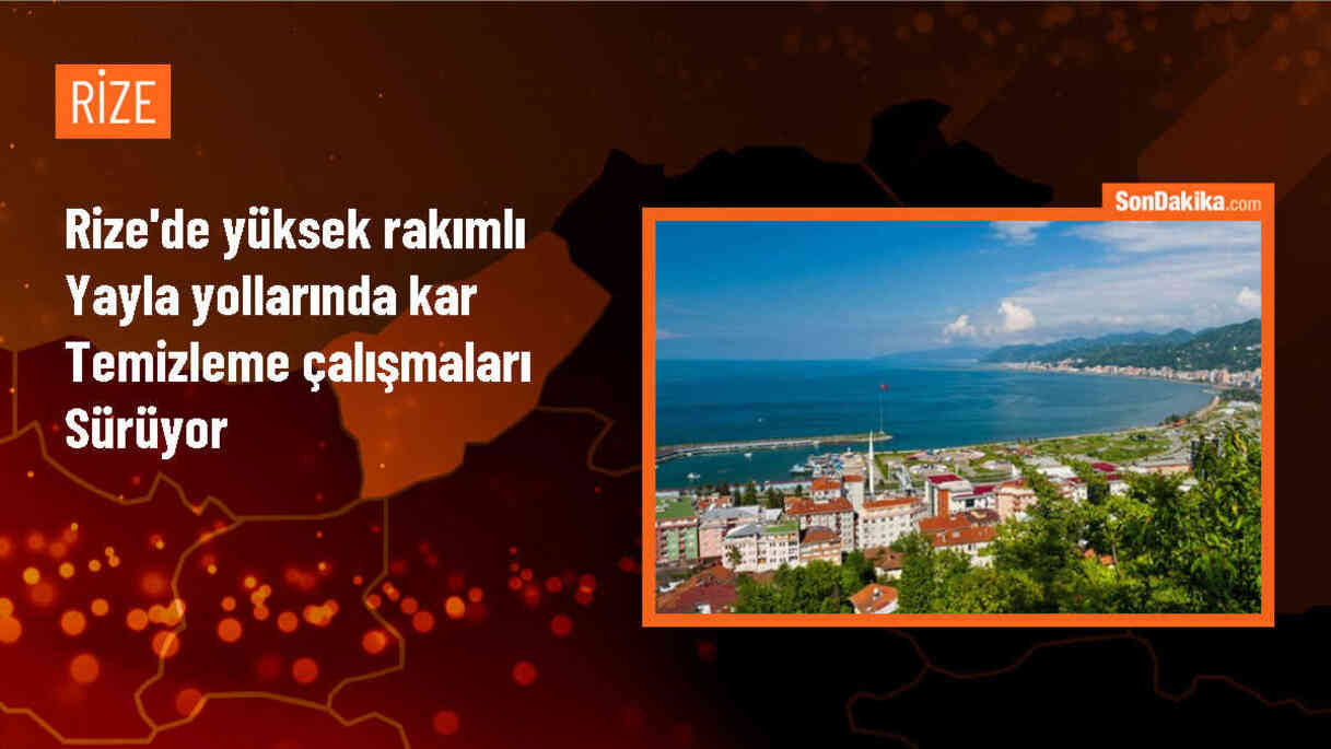 Rize\'de Yayla Yollarında Karla Mücadele Çalışmaları Devam Ediyor