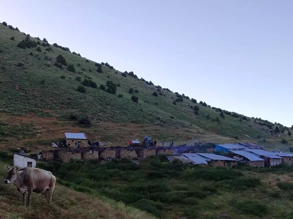 Sivas\'ın Hafik ilçesinde yangın: 5 yayla evi kullanılamaz hale geldi