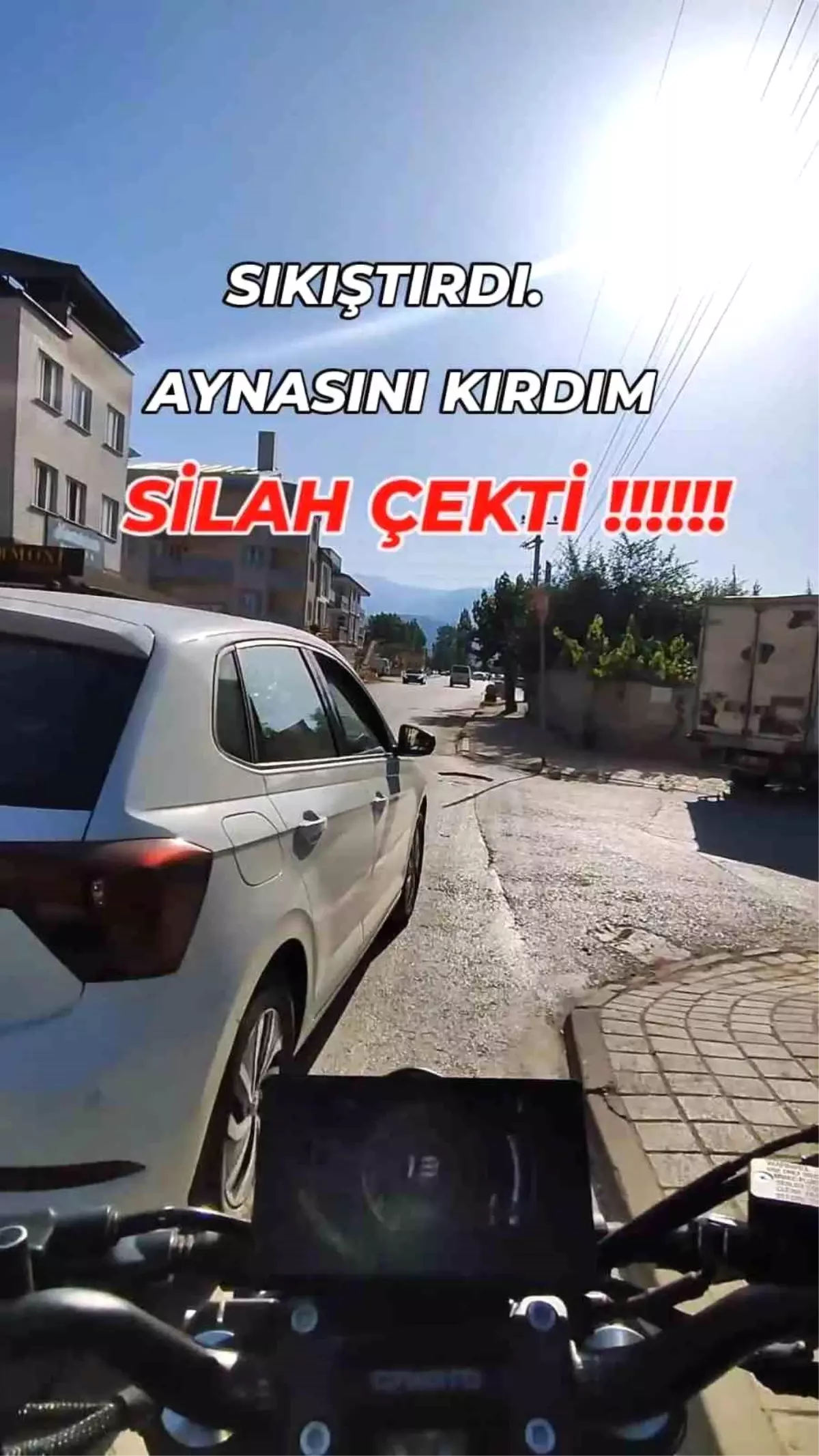 Bursa\'da motosiklet sürücüsüne silah doğrultma olayı