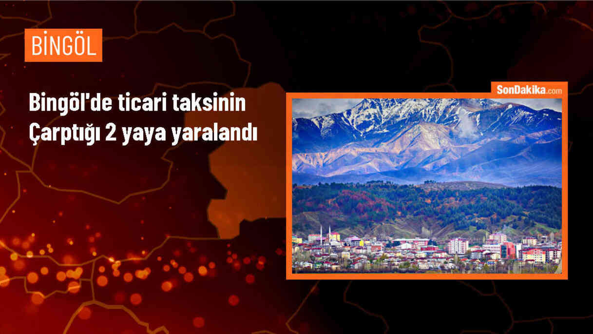 Bingöl\'ün Karlıova ilçesinde ticari taksinin çarptığı 2 yaya yaralandı