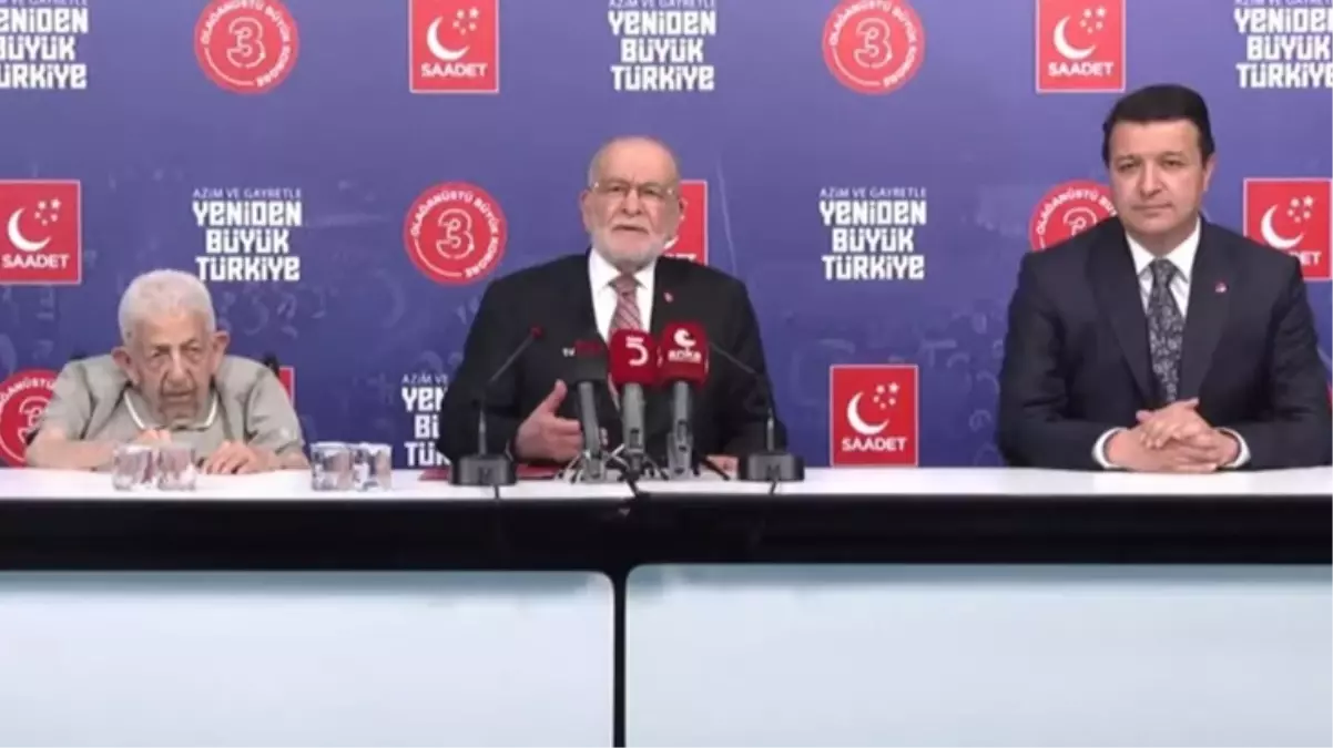 Saadet Partisi lideri Karamollaoğlu kameralar karşısında halefini açıkladı