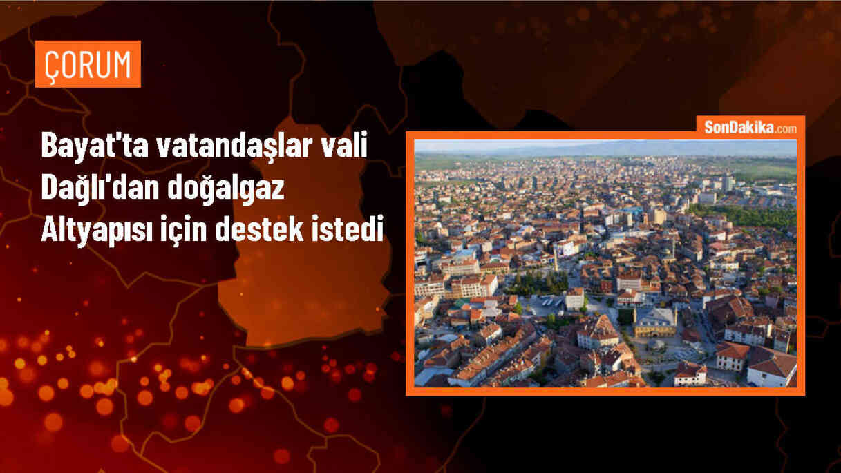 Bayat\'ta vatandaşlar Vali Dağlı\'dan doğalgaz altyapısı için destek istedi