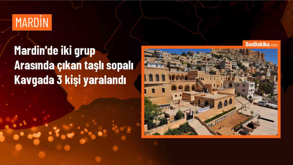 Mardin\'de taşlı ve sopalı kavga: 3 yaralı