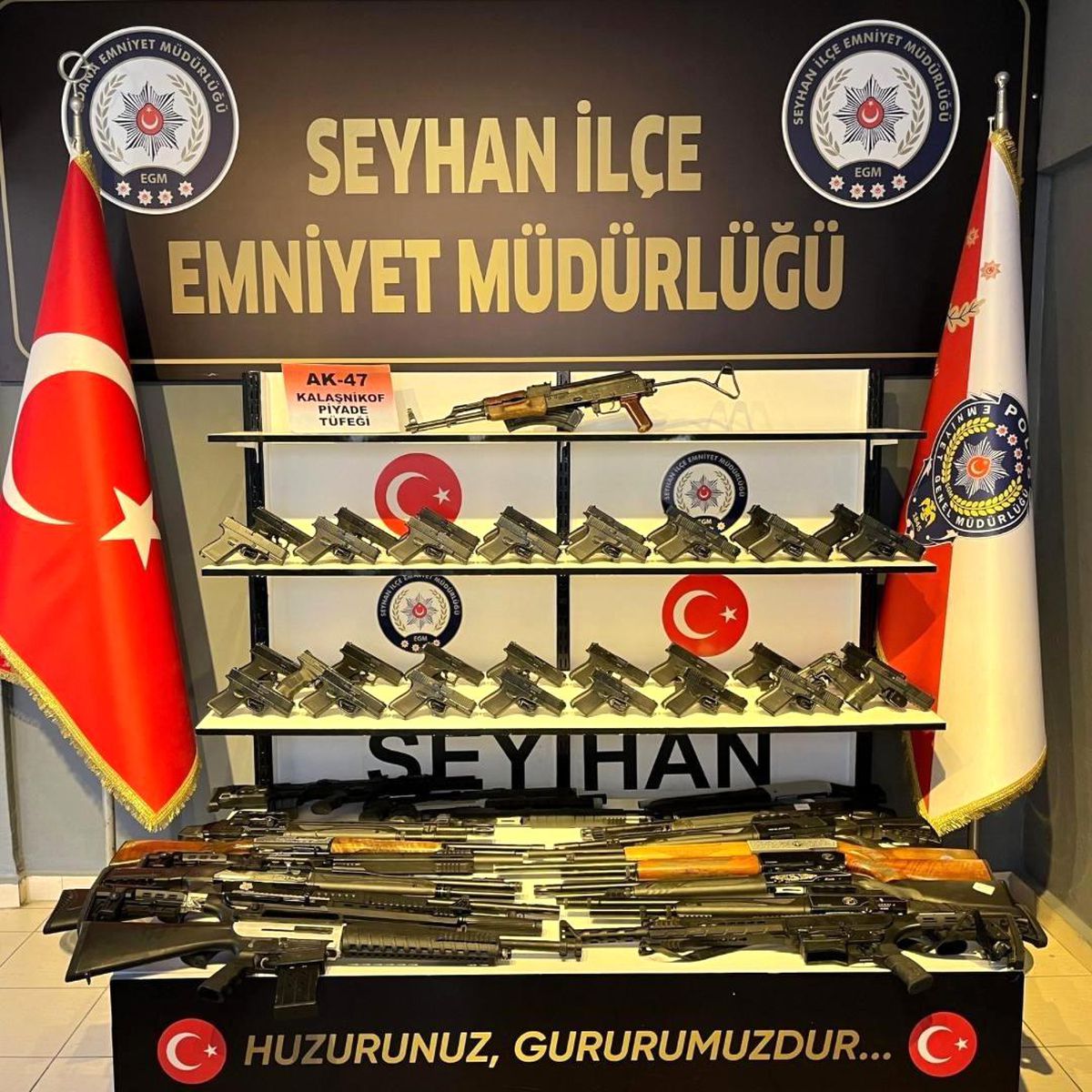 Adana\'da 70 Ruhsatsız Silah Ele Geçirildi, 456 Kişi Yakalandı
