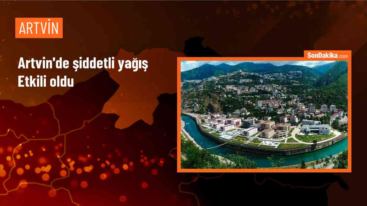 Artvin\'de sağanak hayatı olumsuz etkiledi