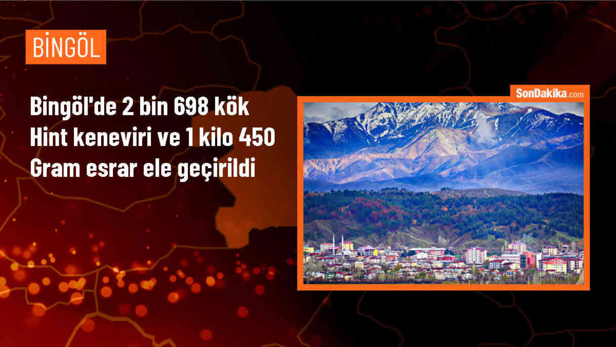Bingöl\'de Hint keneviri ve kubar esrar ele geçirildi