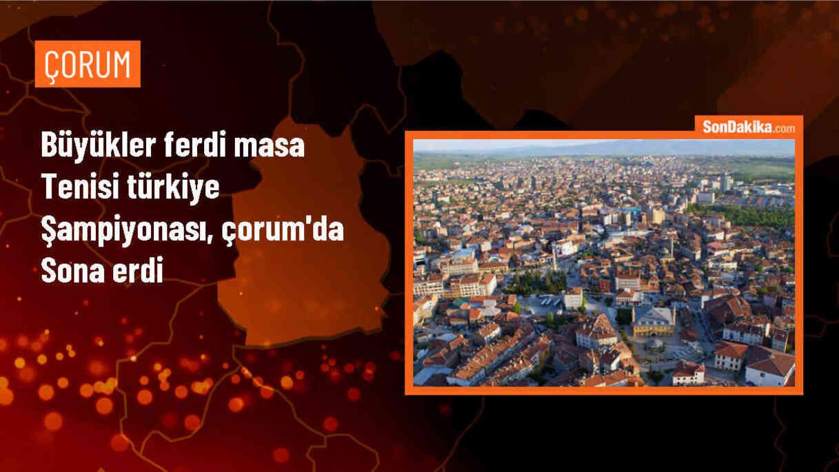 Çorum\'da Büyükler Ferdi Masa Tenisi Türkiye Şampiyonası Sonuçlandı