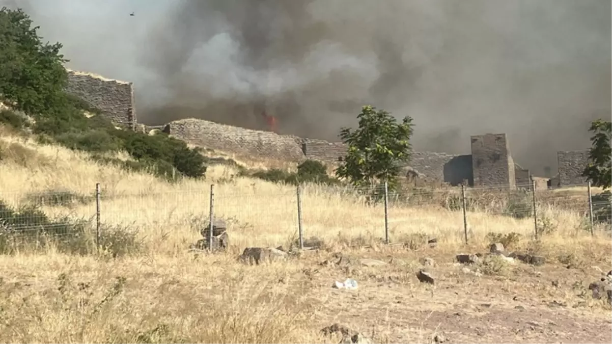 Çanakkale\'de orman yangını! Alevler dünyaca ünlü Assos Antik Kenti\'ne sıçradı