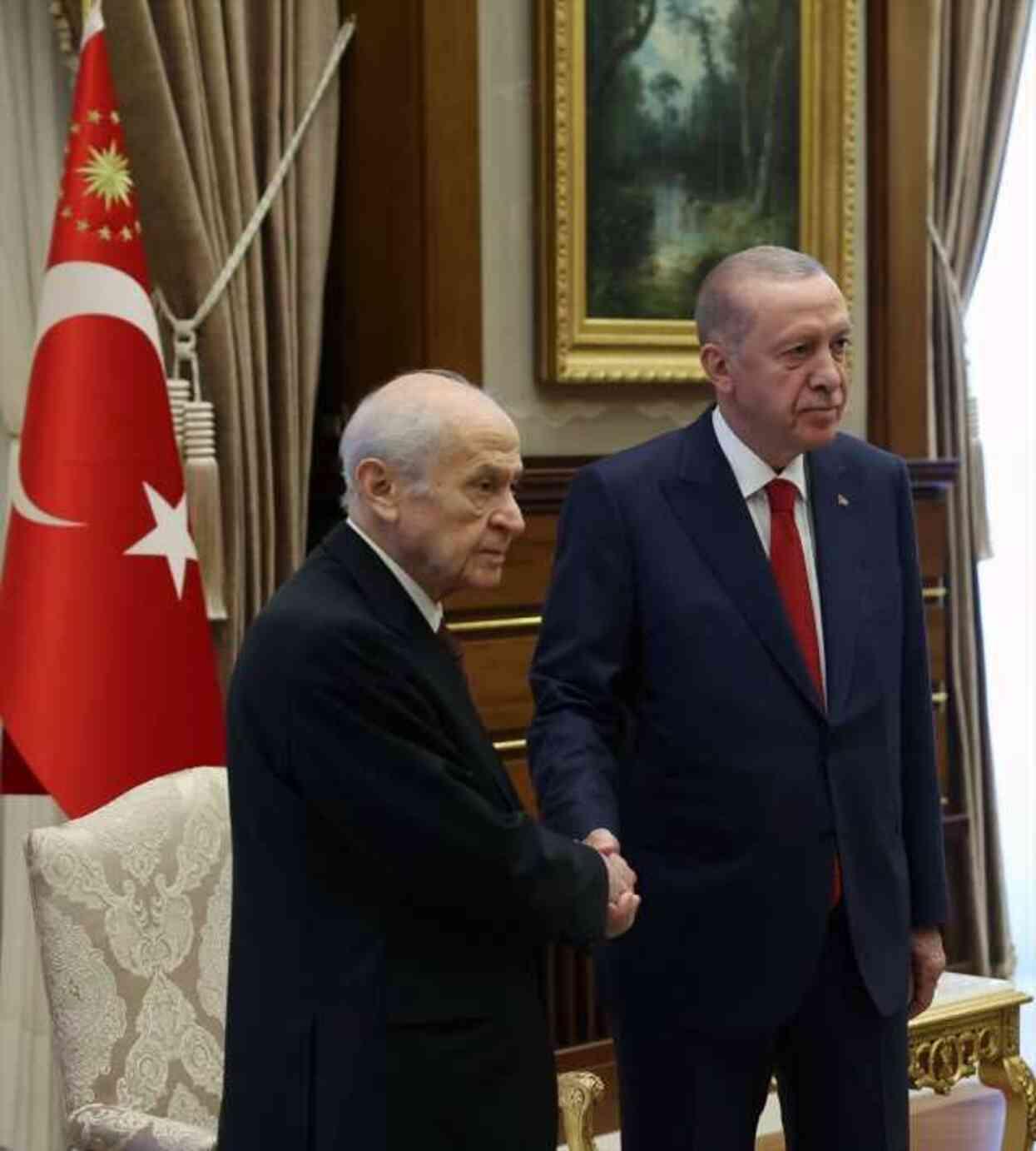 Cumhurbaşkanı Erdoğan ile Bahçeli arasındaki görüşme başladı