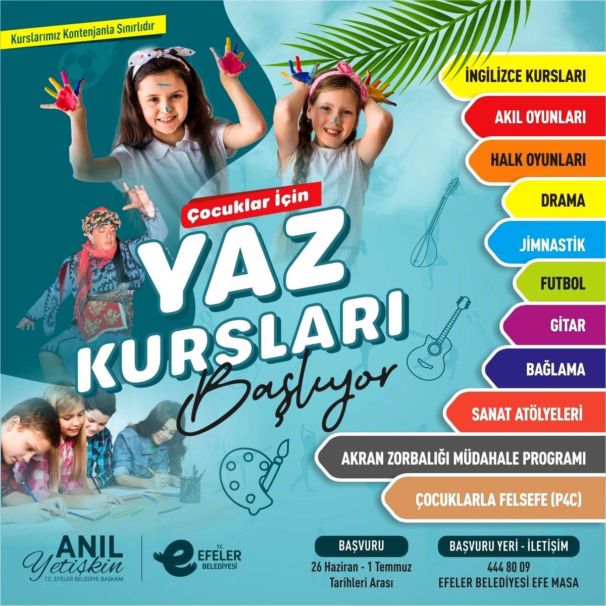 Efeler Belediyesi Yaz Kurslarına Kayıtlar Başladı