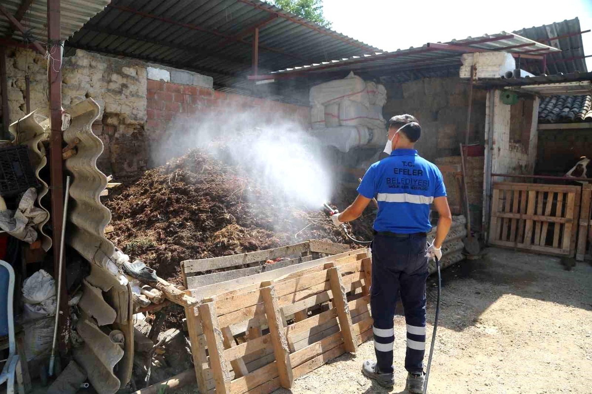 Efeler Belediyesi Halk Sağlığı İçin İlaçlama Çalışmalarını Sürdürüyor