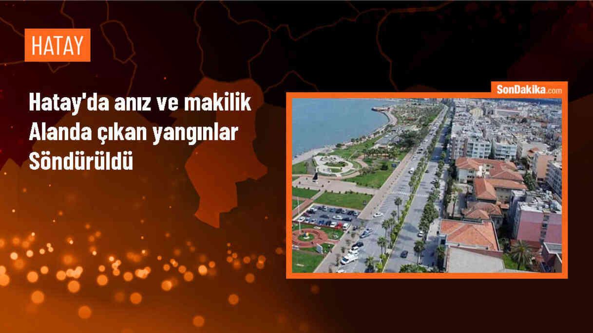 Hatay\'da çıkan yangınlar itfaiye ekiplerince söndürüldü