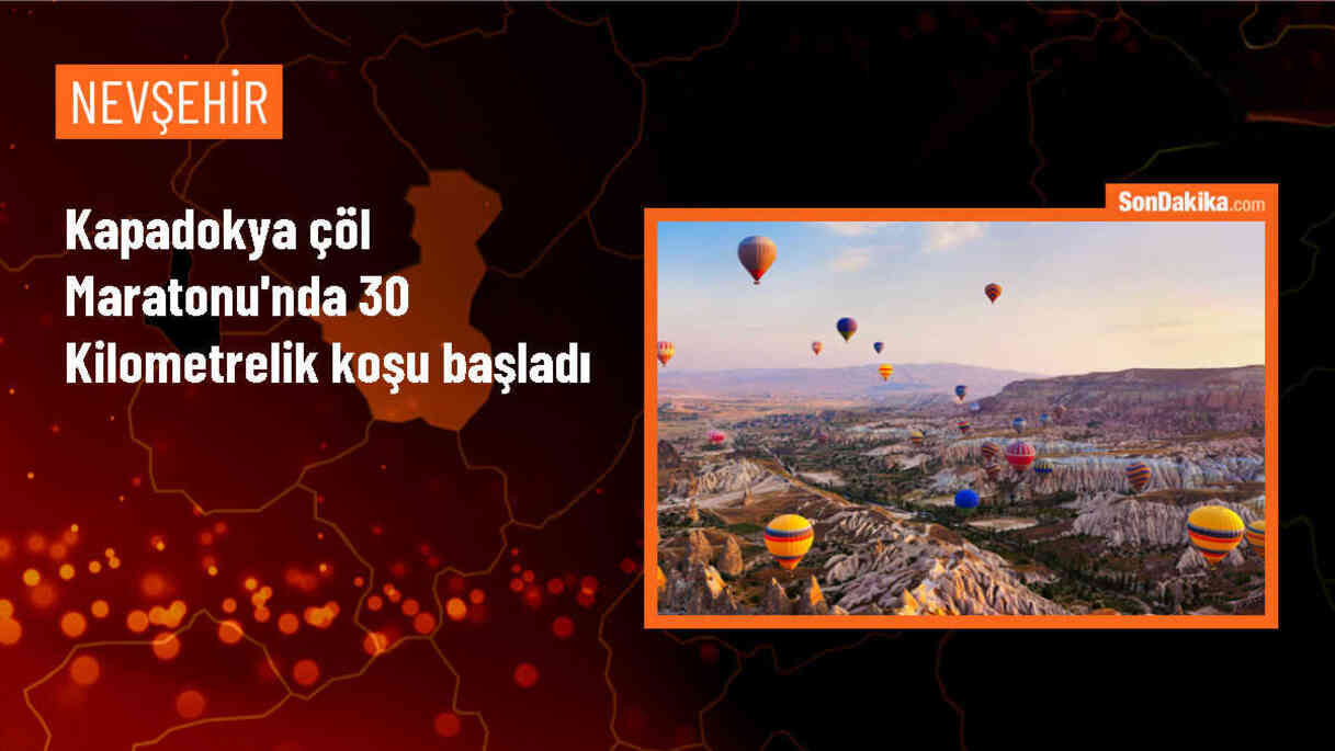 Kapadokya Çöl Maratonu\'nda Koşucular Mücadele Etti