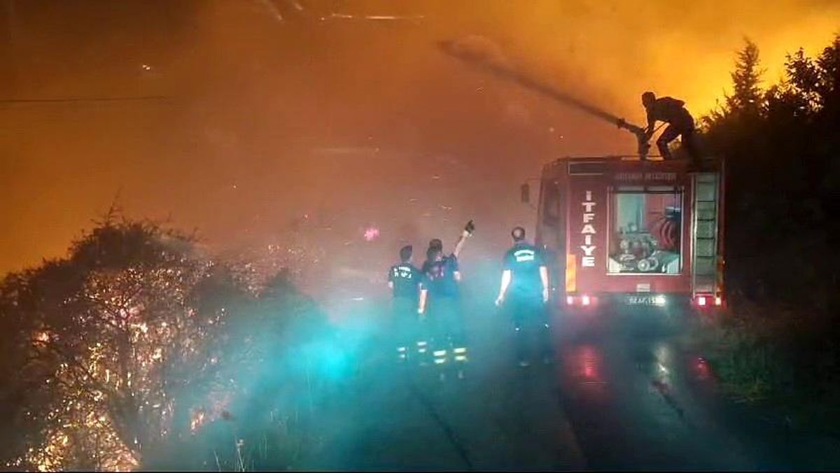 Adıyaman\'da Anız Yangınında Köy Son Anda Kurtarıldı