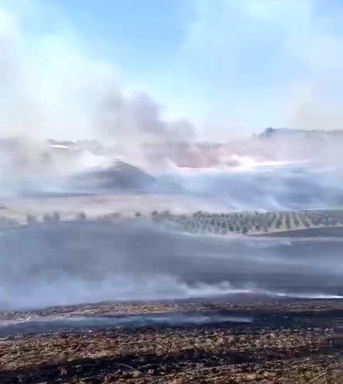 Adıyaman\'da Çençen Köyü yakınlarında anız yangını söndürüldü