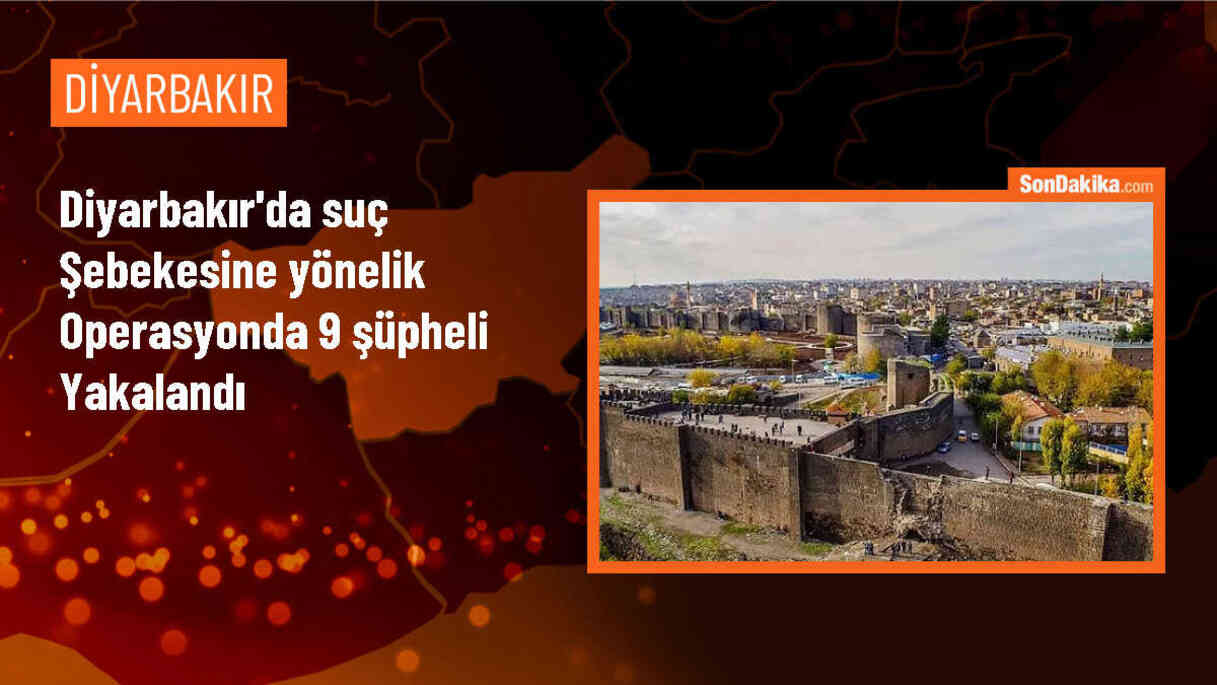 Diyarbakır\'da suç şebekesine operasyon: 9 gözaltı