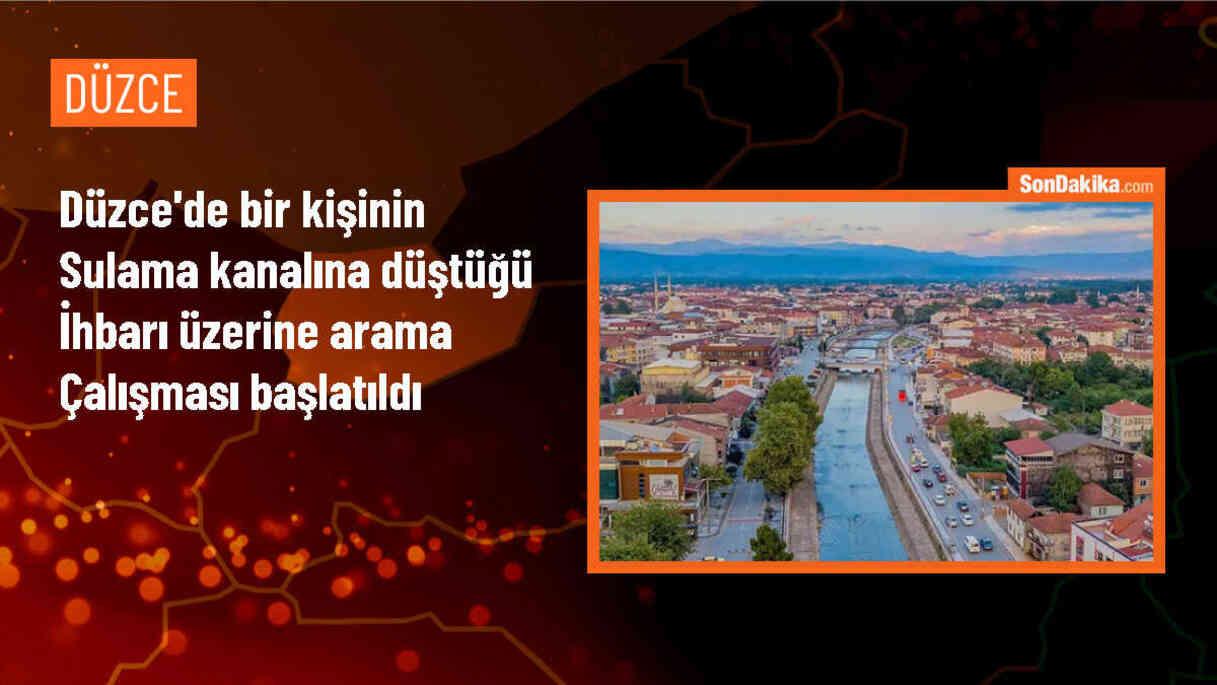 Düzce\'de Kişi Sulama Kanalına Düştü, Arama Kurtarma Çalışmaları Başlatıldı